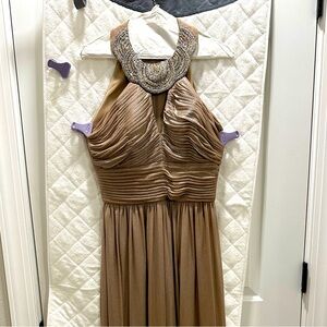 Gold evening dress